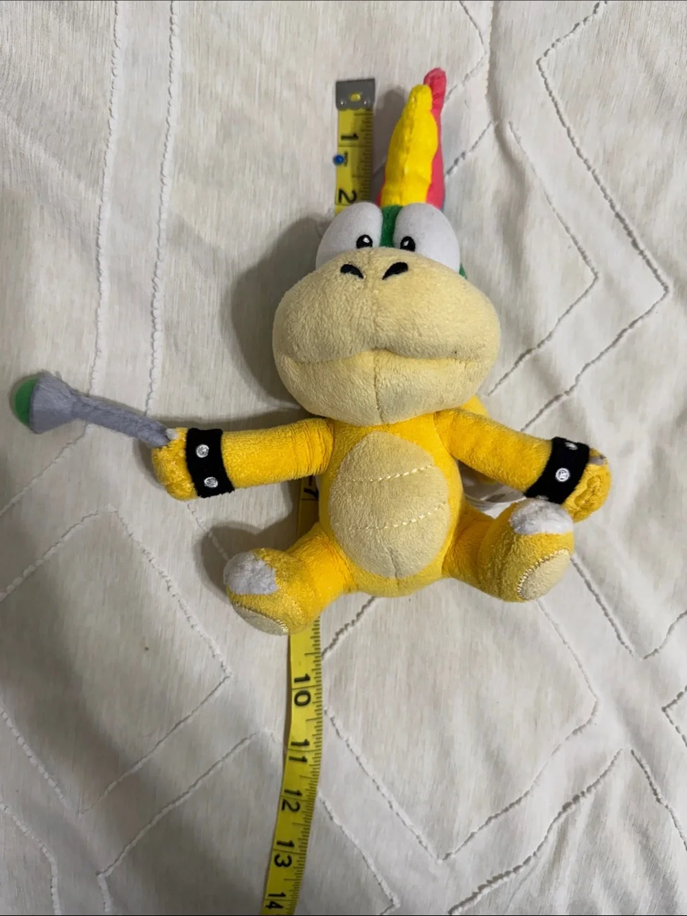 Yellow Plush Dragon/Unicorn Stuffed Toy with Colorful Horn